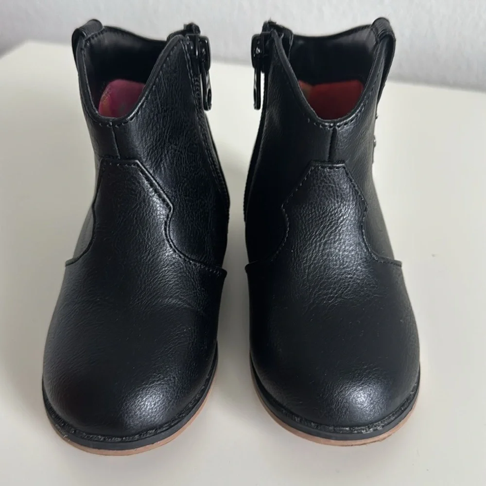 Cat & Jack Toddler black Ankle Cowboy Boot Bootie Size 7
